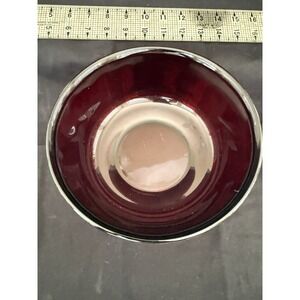 Arcoroc Ruby Red‎ Glass Bowl Round Glossy France 8 in Decorative